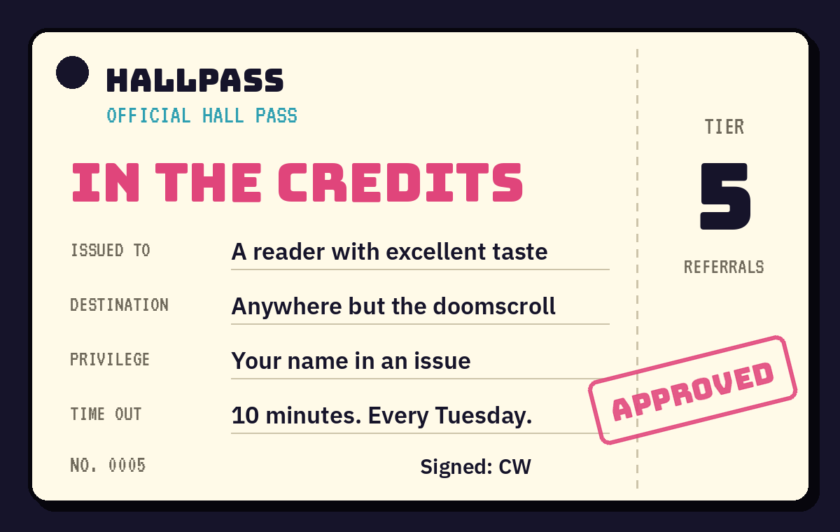 In the Credits pass